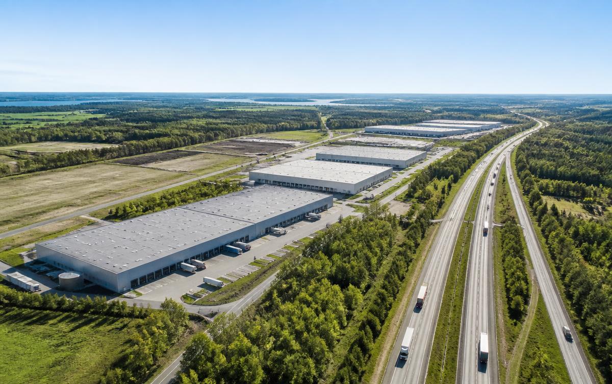 Logistikmark längs E4 — så har priserna utvecklats